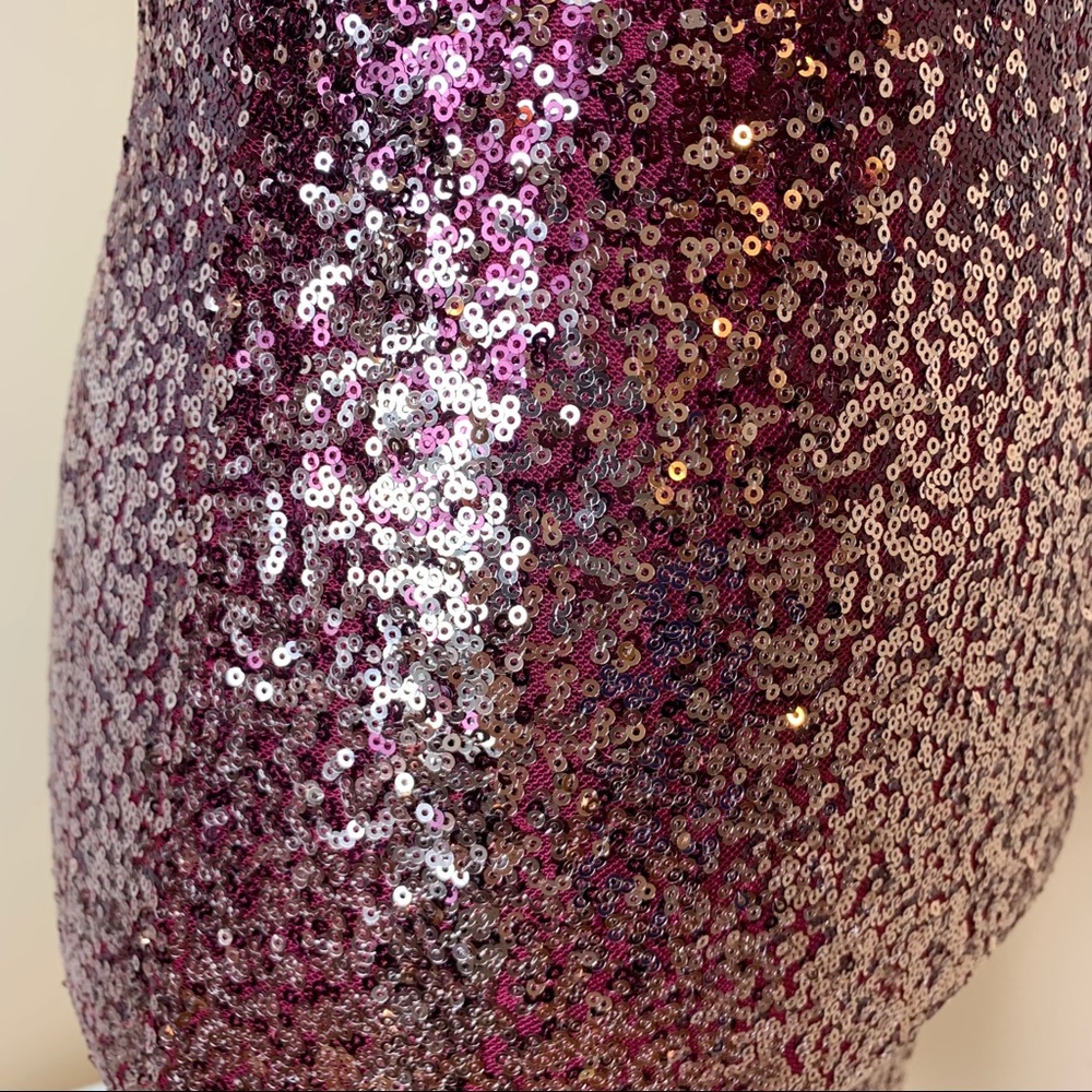 Mind Code Purple Sequin Backless Dress - image 13